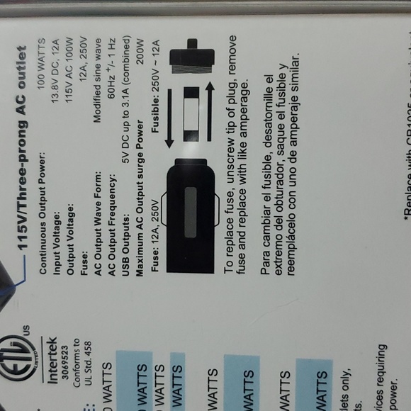 New in Package 100W Dual USB Inverter - Picture 4 of 5